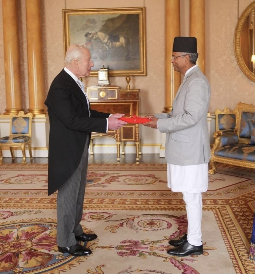 Letters of credence presented to King Charles