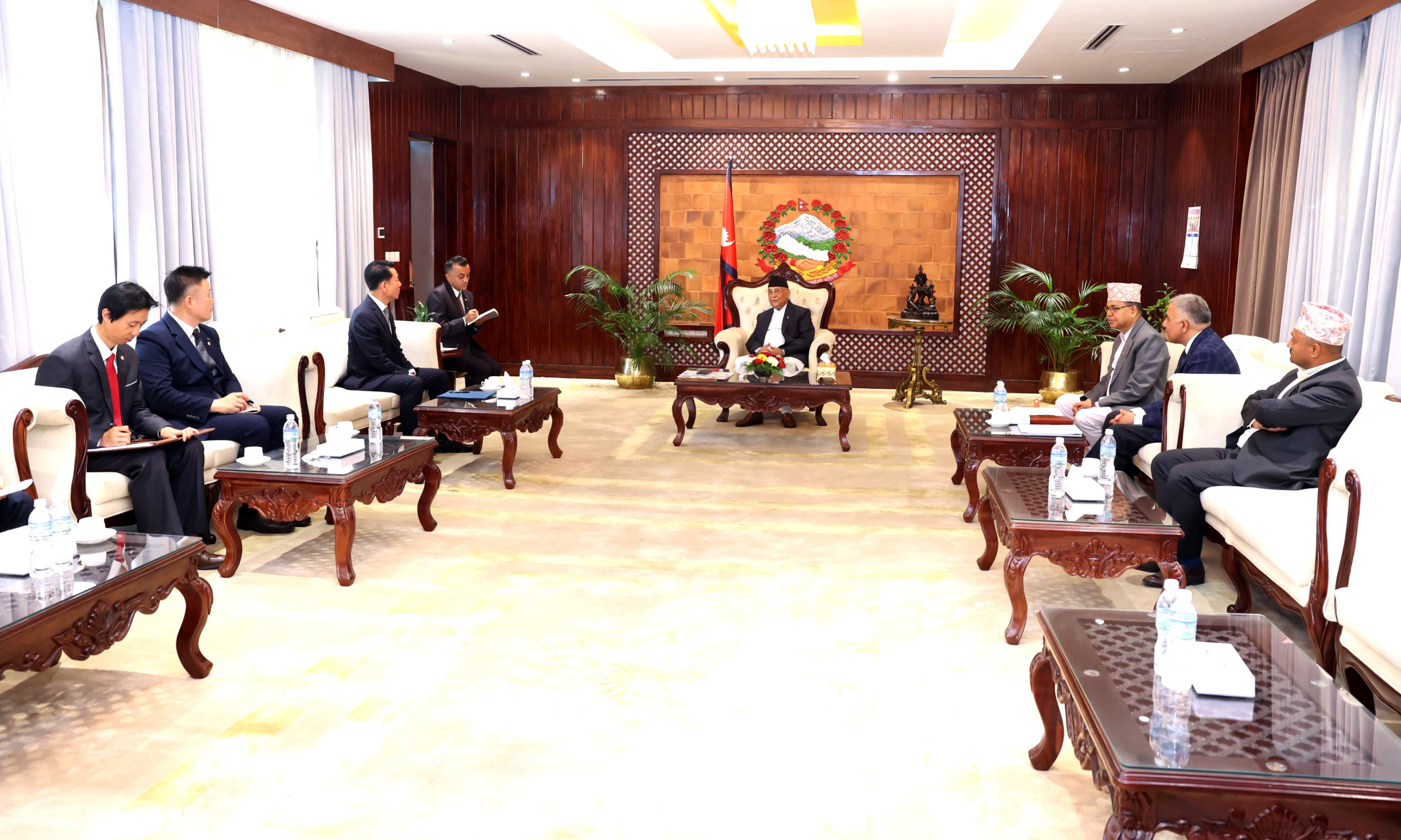 PM Oli and Korea Railroad Corporation Chair hold meeting