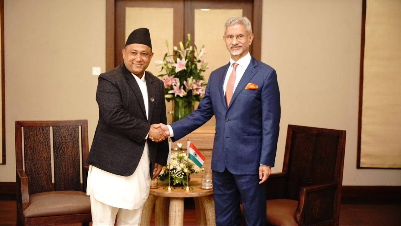 Foreign Ministers of India, Bhutan and Bangladesh call on Minister Khanal